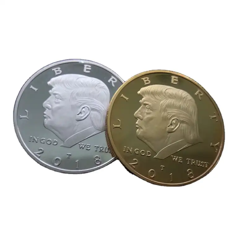 Pièce de monnaie plateaux en argent, pièce de monnaie aigle or du château des états-unis Donald, 2019