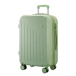 ABS 프레임 여행 가방 3 피스 기내 하드 쉘 트롤리 가방 수하물 세트 일치하는 색상 녹색