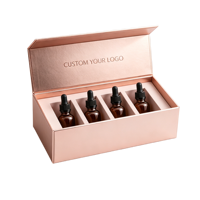 Boîte d'emballage haut de gamme imperméable pour soins de la peau et cosmétiques avec éponge, revêtement UV réutilisable
