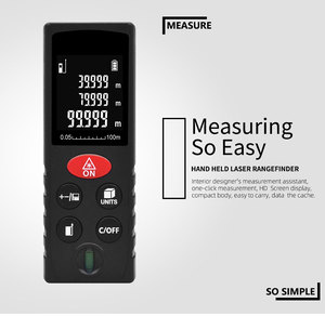 Medidor Láser de Distancia 40m 60m 80m con 2 Niveles de Burbuja, Unidades en Metros y Pies, Pantalla LCD Retroiluminada, Herramienta de Medición Láser para Distancia, Área, Volumen y <span class=keywords><strong>C</strong></span>álculo Pitagórico - Product Image 1