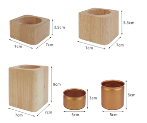 Ustom-maceta <span class=keywords><strong>de</strong></span> <span class=keywords><strong>madera</strong></span> maciza para flores, soporte para bolígrafos, decoración <span class=keywords><strong>de</strong></span> escritorio para el hogar - Product Image 3