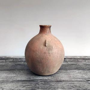 中国風球形アンティーク陶器粘土製花瓶、家の装飾、手作りのテラコッタ製卓上花瓶 - Product Image 2
