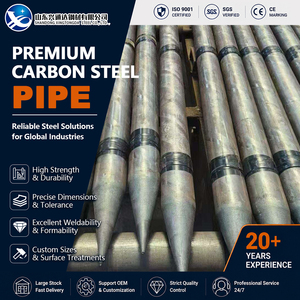 ท่อเหล็กคาร์บอน SS400 SAE 1020 A333 Gr.6 รีดร้อน ขนาด 114.3 มม. หนา 8 มม. Sch20 DIN 1626 สำหรับการผลิตหม้อไอน้ำ - Product Image 1