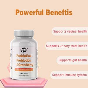 Probióticos de Marca Privada OEM con Prebióticos y Arándano, Suplemento Probiótico para la Salud Femenina, Probiótico para la Salud Vaginal de la Mujer - Product Image 3