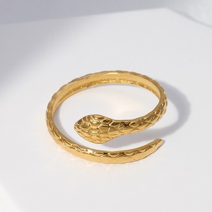 批发防水蛇不锈钢指环金银个性化复古可调戒指女男士饰品 - Product Image 2