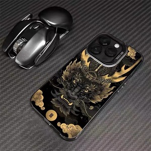 Drago nero modello di stampa Laser rigida PC TPU custodia per telefono cellulare per <span class=keywords><strong>Iphone</strong></span> X Xr Xs Max 11 <span class=keywords><strong>12</strong></span> 13 14 15 16 Pro Max 17 aria - Product Image 6