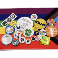 Insigne de bouton rond promotionnel ouvre-bouteille insigne de broche ronde imprimée par sublimation en fer blanc