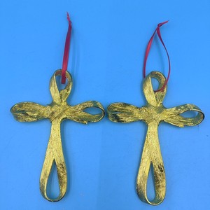 Pendentif en alliage en forme de croix, ornement d'arbre de Noël, cadeau artisanal suspendu, décoration intérieure et extérieure - Product Image 4