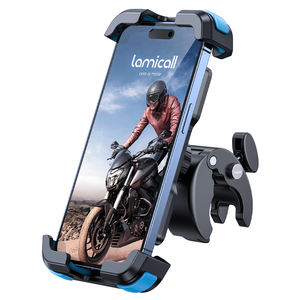Supporto per Telefono da Moto Lamicall BP07 con Presa Sicura, Ammortizzatore, Staffa per Manubrio Bici, Design Antifurto, Set Regalo Promozionale - Product Image 1