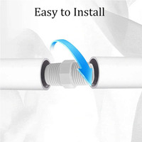 Raccord fileté mâle-mâle en PVC de 1/2 pouce, adaptateur de raccord hexagonal pour tuyauterie d'eau