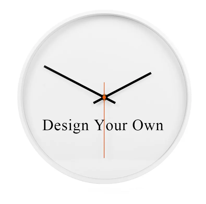 Wholesale 10 inch round promotional customized wall clock design for home decor