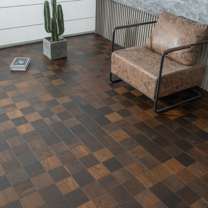 Elegante Suelo de Parqué de Teca con Diseño de Tablero de Ajedrez en Color Profundo, Madera Multicapa - Product Image 4