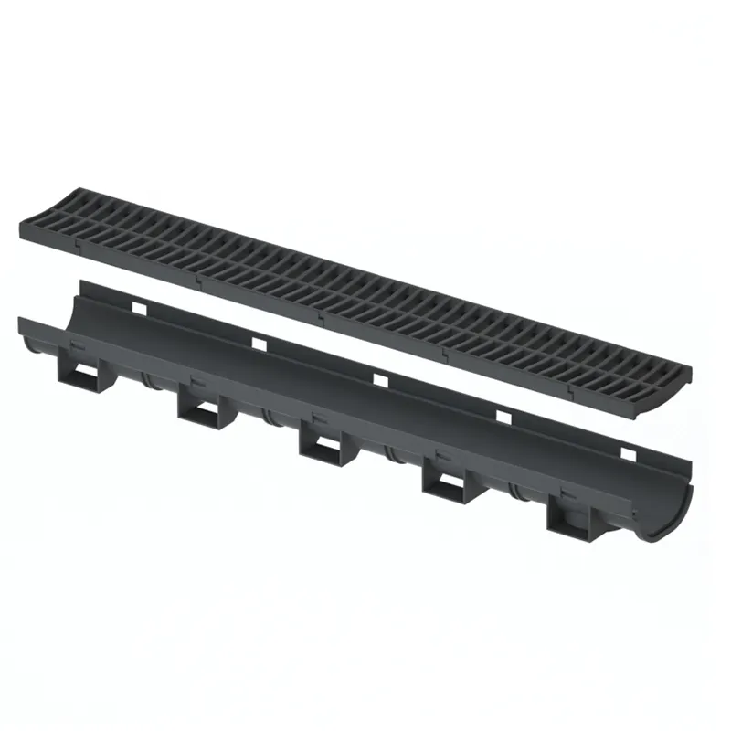 200x200mm outdoor rain plastic drainage gutter with stainless steel cover