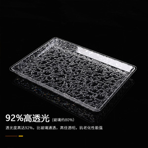 Plato para Frutas con Diseño de Ondas de Agua, Plástico, Tamaño Grande, Apto para Lavavajillas, Patrón Abstracto, para Uso en Restaurantes - Product Image 3