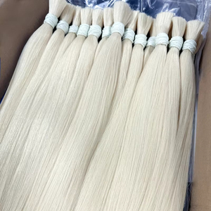Extensiones de Cabello Humano Liso Rubio, 100% Natural, Sin Trama, Paquetes Negros Naturales, Cabello Brasileño <span class=keywords><strong>613</strong></span> para Trenzas - Product Image 6