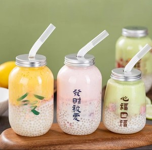 Emballage de bouteilles PET jetables exquises de 350 ml/700 ml pour thé au lait, jus de fruits, boissons, avec couvercle, pour shampoing, lotion, blush, masque facial - Product Image 4