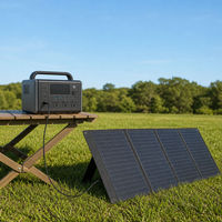 Station d'alimentation portable au lithium-ion 1000W avec kit de panneaux solaires MPPT