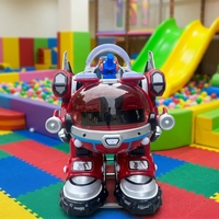 Manège pour enfants Leduole en fibre de verre de haute qualité, robot ambulant à LED, 2 places, rotation à 360 degrés