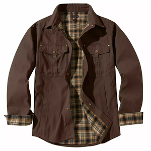 <span class=keywords><strong>Giacca</strong></span> Casual con Risvolto a Quadri Stile Vintage Western - Product Image 4