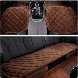 Coussins de siège de voiture en peluche courte Swan, 52x49 cm, ensemble de trois pièces, chauds pour l'hiver, avec bordure douce, chauffants pour l'intérieur de la voiture - Product Image 2
