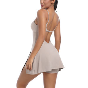 จั๊มสูทกระโปรงเทนนิสชุดออกกำลังกายสีพื้นหลังเซ็กซี่ชุดเล่นกีฬาชุดเล่นเทนนิส - Product Image 2