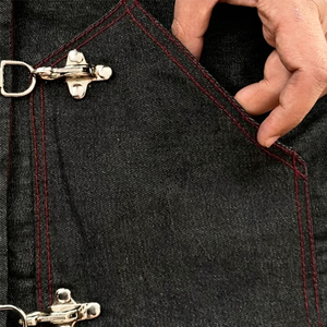 Vintage Cropped Men Winter Jacket Contrast Leather Collar <b>Denim</b> <b>Coat</b> Casual Men's Winter Jackets Wholesale Men's Jackets - Product Image 2