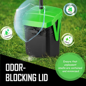 Pooper Scooper Swivel <b>Bin</b>&Rake with 20 Waste Bags Dog Poop Scooper with Bag Attachment for <b>Large</b> Medium Small Dogs - Product Image 3