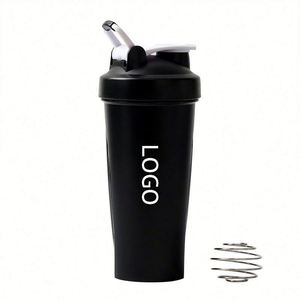 Custom Logo BPA Free Plastic 20oz Protein <b>Shaker</b> <b>Bottle</b> with Mixing Spring for Fitness Event Giveaways - Product Image 1