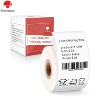 Étiquettes thermiques auto-adhésives blanches carrées Phomemo 40x80mm pour imprimantes M110/m200