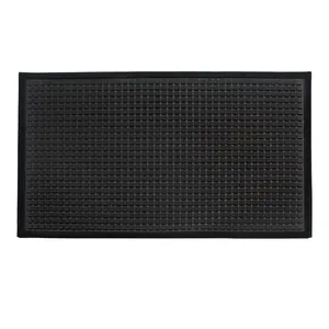 Esteiras de borracha ao ar livre duráveis Tapete de porta Tapete exterior antiderrapante Entrada de perfil baixo grande porta exterior Mats