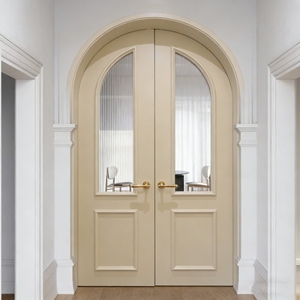 Porte intérieure de luxe ALUFRONT NFRC AS2047, étanche, isolée thermiquement, insonorisée, porte française avec design en <span class=keywords><strong>grille</strong></span> - Product Image 2