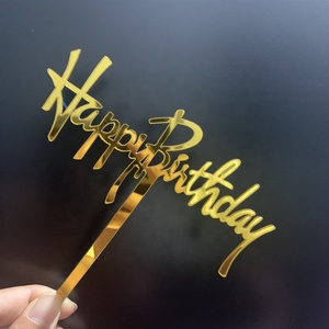 Popular Acrylic Alphabet <b>Baking</b> Decoration Birthday Party Cake Toppers Wholesale - Product Image 1