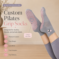 Chaussettes de yoga personnalisées antidérapantes, douces, confortables, de haute qualité, pour le fitness et le Pilates, pour femmes