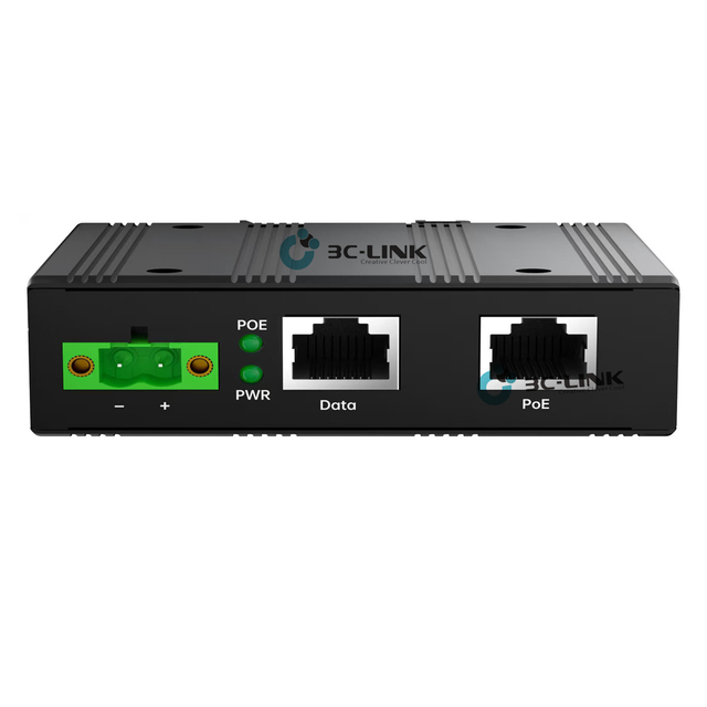 Industrial Gigabit Booster Ultra PoE++ Injector 90W Power IEEE802.3af/at/bt 35mm DIN Rail 12-48V DC for IP Camera Wifi AP
