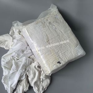 ผ้าเช็ดทำความสะอาดสีขาวสำหรับงานอุตสาหกรรม ผ้าฝ้าย 100% ผ้าเช็ดทำความสะอาดจากเศษผ้าฝ้าย น้ำหนัก 25 กก. - Product Image 1