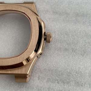 Caja y correa de acero inoxidable en oro rosa 5711 Mod, con esfera y cuerda manual, aptas para el movimiento NH35/36 - Product Image 5