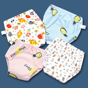 Culottes d'apprentissage lavables et réutilisables en gaze pour bébés garçons et filles, idéales pour l'été et l'apprentissage de la propreté - Product Image 2