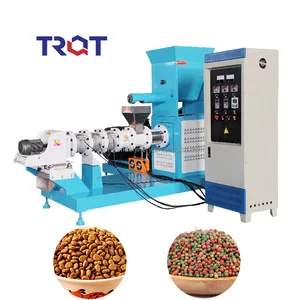 automatic equipment production making puffing dried kibble pet food fish catfish pet dog food processing machine