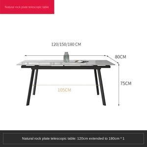 गर्म बिक्री अनुकूलन योग्य विस्तार करने योग्य रॉक स्लैब डाइनिंग टेबल और कुर्सी सेट बहुक्रियाशील तह खींचने वाली तालिका - Product Image 6