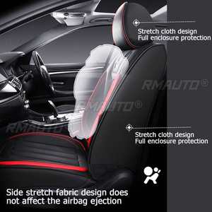 Juego Completo de 5 Fundas de Asiento de Coche de Cuero PU, Protector de Asiento para Chevrolet Silverado Sierra 1500 3500HD 3500HD 2007-2021, 10 Piezas - Product Image 2