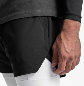 Pantaloncini sportivi Fitness estivi pantaloncini da basket da <span class=keywords><strong>uomo</strong></span> in Nylon da corsa per allenamento muscolare elasticizzati ad asciugatura rapida - Product Image 4