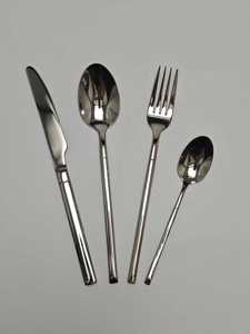 Couteau de table, couteau à steak, fourchettes de table, fourchettes à dessert DF 430 personnalisés en acier inoxydable avec manche martelé de luxe - Product Image 3