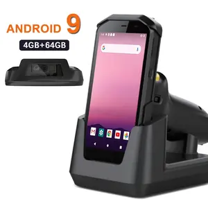 휴대용 바코드 스캐너 안드로이드 9 OS 5 인치 방수 PDA 와이파이 BT GPS GSM/4G 2D 얼룩말 SE4710 스캐너