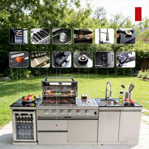 Parrilla de Gas de Tamaño Fijo de Alta Calidad con Gabinete de Cocina de Acero Inoxidable <span class=keywords><strong>para</strong></span> Exteriores, Resistente a la Intemperie <span class=keywords><strong>para</strong></span> Uso en Jardín - Product Image 4