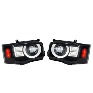 Pour Toyota Hiace 2005-2018 : Ensemble de phares avant modifiés style Land, feux de jour LED 6000K 24V, ampoule H3 – Nouveau - Product Image 4