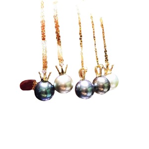 จี้เงินแท้ S925 รูปมงกุฎสำหรับทำสร้อยคอผู้หญิง พร้อมลูกปัดขนาด 8-10 มม. อุปกรณ์ตกแต่งมงกุฎเปล่า 3288 ลูกปัด อุปกรณ์ตกแต่งมุก - Product Image 4