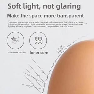 Échantillon Gratuit Peinture Murale Intérieure Acrylique Effet Coquille d'Œuf Mercerisée Application au Pinceau - Product Image 5