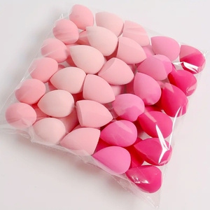 Éponge de maquillage OEM pour cosmétiques, houppette à poudre coussin d'<span class=keywords><strong>air</strong></span>, éponge de maquillage en forme de goutte d'eau ou de <span class=keywords><strong>gourde</strong></span> à découpe diagonale pour le lavage du visage - Product Image 2