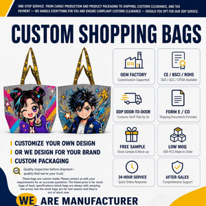 Sac fourre-tout réutilisable en gros pour le shopping avec votre logo personnalisé - Product Image 3