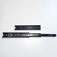 Glissière de tiroir domestique à roulement à billes, extension complète de 8 pouces (35 mm de largeur), 3 sections pliables, portable et facile à installer